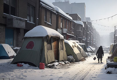 tent city street